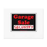 Garage Sale Security Post Card