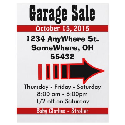 Garage Sale Sign Flyer by samack