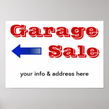 Garage sale sign poster
