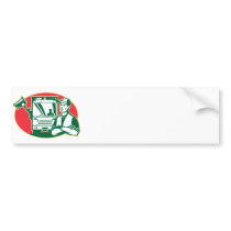 Garbage Collector and Side Loader Rubbish Truck Bumper Sticker