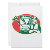 Garbage Collector and Side Loader Rubbish Truck Invitation