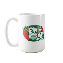 Garbage Collector and Side Loader Rubbish Truck Coffee Mugs