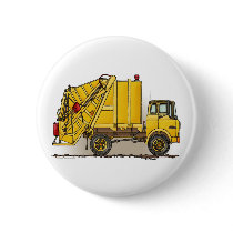 Garbage Truck 2 Construction Button Pin