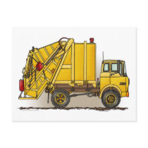 Garbage Truck 2 Construction Post card
