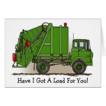 Garbage Truck Green Note Card