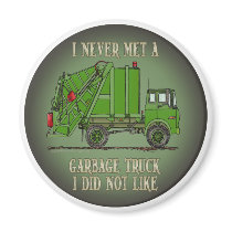 Garbage Truck Green Operator Quote Magnet