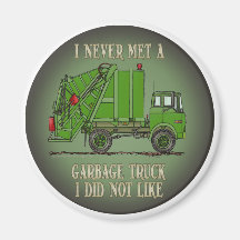 Garbage Truck Green Operator Quote Magnet