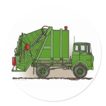 Garbage Truck Green Sticker