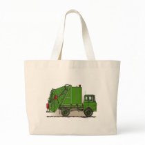 Garbage Truck Green Tote Bag