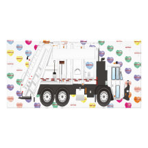 Garbage Truck Love Photo Card Template