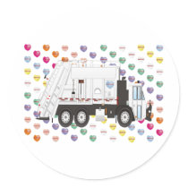 Garbage Truck Love Stickers
