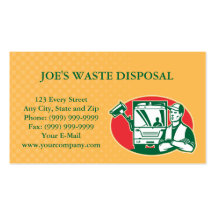Garbage waste collection removal business card