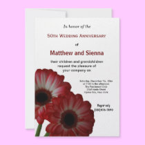 Garbera Anniversary invitations