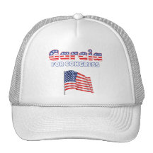 Garcia for Congress Patriotic American Flag Design Trucker Hat