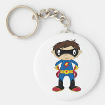Garçon mignon de super héros porte-clés