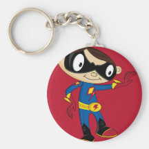 Garçon mignon de super héros porte-clés