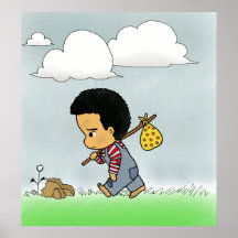 Garçon triste mignon posters