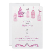 "Garden Birds" Bridal Shower & Birthday Invitation