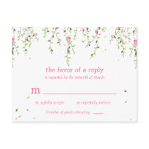Garden Blooms Wedding RSVP Postcard