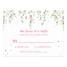 Garden Blooms Wedding RSVP Postcard