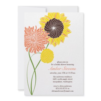 Garden Blossoms Shower/Party Invitation by pinklilypress