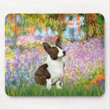 Garden - Brindle Welsh Corgi 5 Mouse Pad