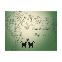 Garden Cats Save the Date Post Card