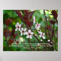Garden Contentment-Chinese Proverb Print