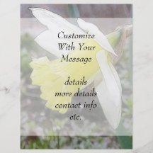 Garden Daffodil In Early Spring Flyer Design