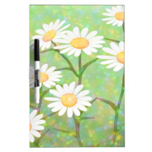 Garden Daisies Bokeh Dots Dry-Erase Whiteboard