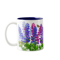 Garden Delphinium Larkspur Flowers Mug