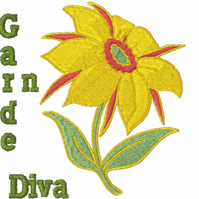 Garden Diva - Yellow Flower by Embroidery4U