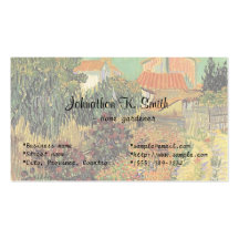 Garden, farm, artists, country life business cards