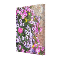 Garden Flowers and Rock Canvas Wrap canvas prints