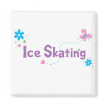 Garden Flutter Ice Skating Refrigerator Magnets