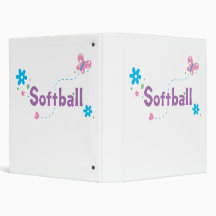 Garden Flutter Softball Vinyl Binders