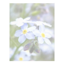 Garden Forget Me Nots Custom Letterhead