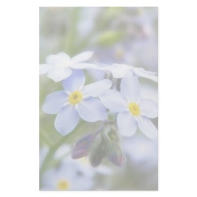 Garden Forget Me Nots Stationery Paper by Pretty_World