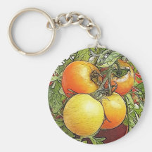 Garden Fresh Heirloom Tomatoes Keychain