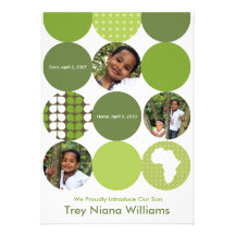 Garden Green Circles Personalized Invites