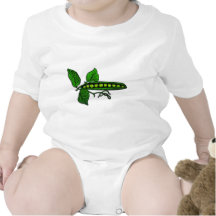 Garden Green Pea Pods Baby Bodysuit