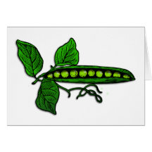 Garden Green Pea Pods Card
