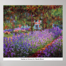 Garden in Giverny by Claude Monet Print