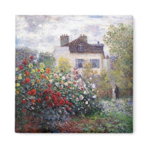 Garden in Giverny by Monet Fine Art Magnet