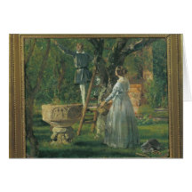 Garden in Ringsted with a Ancient Baptismal Greeting Cards