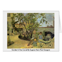 Garden In Rue Carcel By Eugene Henri Paul Gauguin Greeting Card