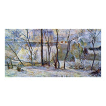Garden In The Snow By Gauguin Paul (Best Quality) Photo Card Template