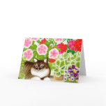 Garden Jungle Cat Greeting Cards