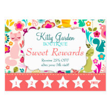 Garden Kitty Rewards Promo Business Cards