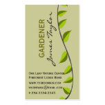 Garden Leaf Gardening   Green Business Card Template